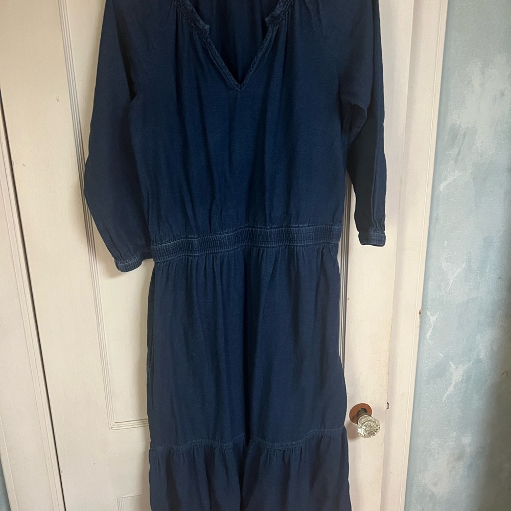 Ralph Lauren Deep Blue Gathered Dress
